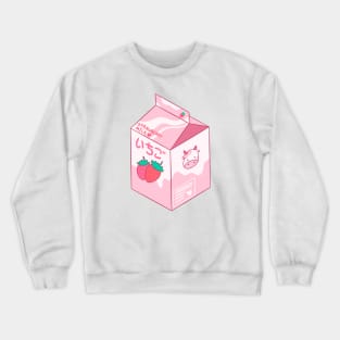 Kawaii Strawberry Milk Shake Crewneck Sweatshirt